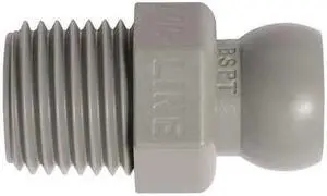 LOC-LINE 49438-G BSPT Connector, Gray, 1/4", PK50