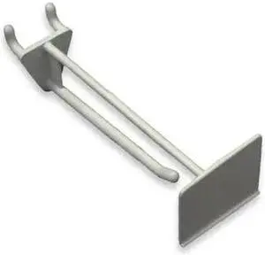 AZAR DISPLAYS 800014-WHT 4" Glass-Filled Nylon Scan Hook: 0.225" Dia., PK50