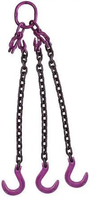 US CARGO CONTROL 38G100TOFA-10 3/8" x 10' - Adjustable 3 Leg Chain Sling w/