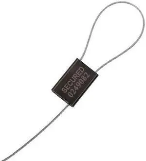PARTNERS BRAND SE1050B Cable Seals, 1/16" x 12" Black, PK100