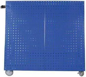 TRITON PRODUCTS LBC-18B Tool Cart W/ Tray and Blue LocBoards, Aluminum Frame,
