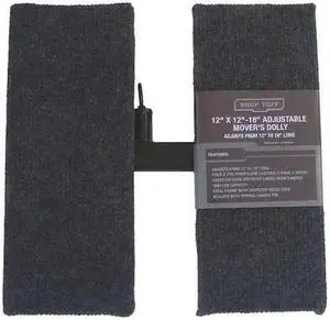 ZORO SELECT STF-1218MDAM Adjustable Dolly,Black,12" Platform L