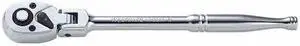 WESTWARD 440G14 3/8" Drive 72 Geared Teeth Pear Head Style Hand Ratchet, 9-5/8"