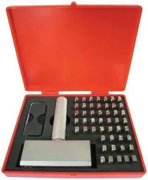 ZORO SELECT 1F120 Stamp Holder,1/4 In. H,Steel