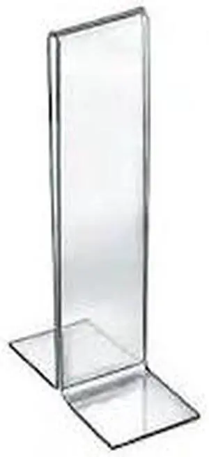 AZAR DISPLAYS 152758 2"W x 8"H Double-Foot Two Sided Sign Holder, PK10