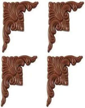 MIRREDGE 63504 3-1/2" W, Wood Grain Corner Plates