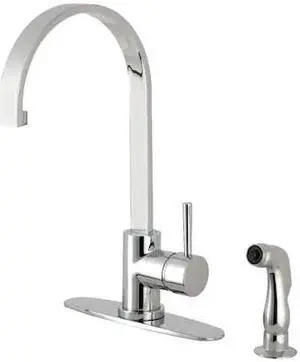 GOURMETIER LS8711DLSP LS8711DLSP Concord Single-Handle Kitchen Faucet W/ Side
