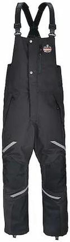 N-FERNO 6471 Thermal Bib Overalls,Black,2XL, Nylon, 47" Waist, Black, 2XL