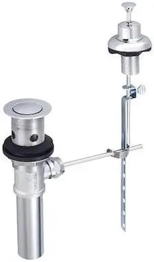 Central Brass Brass Pop-Up Drain Assembly With Guide
