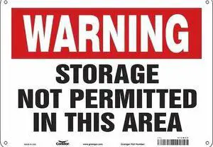 CONDOR 473M62 Safety Sign, 10 in Height, 14 in Width, Polyethylene, Horizontal