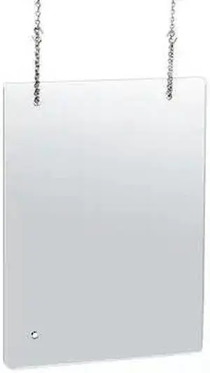 AZAR DISPLAYS 179962-100 Hanging Clear Acrylic Plexiglass Shield Cashier PPE