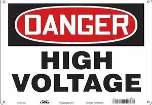 CONDOR 479P62 Safety Sign, 10 in Height, 14 in Width, Polyethylene, Horizontal
