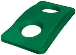 RUBBERMAID FG269288GRN Bottle/Can Recycling Top,Plastic,Grn