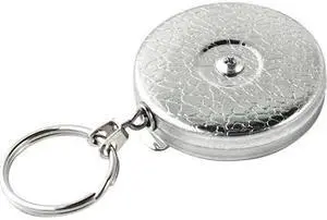 KEY-BAK KB0052PK Retractable Key Holder,PK2, Chrome, Stainless Steel Chain, 2 PK