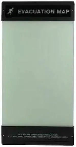ZORO SELECT DTA243 Evacuation Map Holder,17 in. x 11 in.