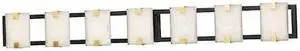 MAXIM 39534CYBKGL Radiant 7-Light " Wide Black / Gold Leaf Vanity Light