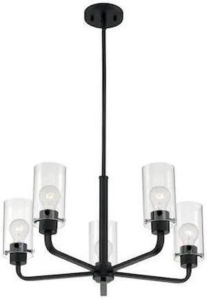 NUVO 60/7275 Fixture, Chandelier, 5-Lght, Incandescent, 60W, 120V, A19, Medium