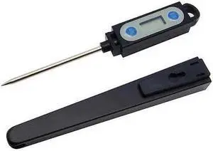 ZORO SELECT 23NU32 2-3/4" Stem Digital Pocket Thermometer, -58 Degrees to 572