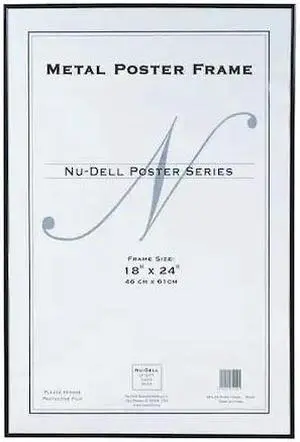NUDELL 31222 Metal Poster Frame 18x24 Black