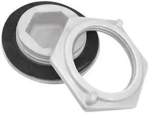 HUBBELL STAHLIN HW-FGHP-100-125WW Hole Plug,Gray,Matte,1.75" Hole Dia.