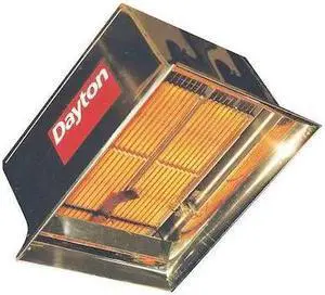 DAYTON 3E461 Commercial Infrared Heater, LP, 60,000 BtuH Input, 22 1/2 in H x