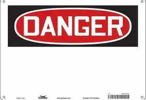 CONDOR 486V55 Safety Sign,14" W,10" H,0.055" Thickness