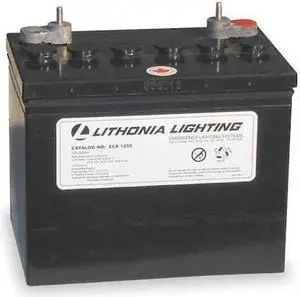 LITHONIA LIGHTING ELB 1255 Battery,Lead Calcium,12V,75Ah