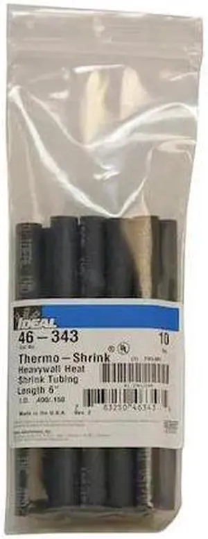 IDEAL 46-343 Adhesive Lined Heat Shrink Tube, Heavy Wall, 3:1 I.D. Shrink