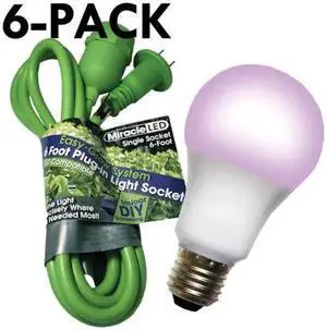 MIRACLE LED 602257 Single Socket Grow System & LED Red & Blue Spectrum Grow