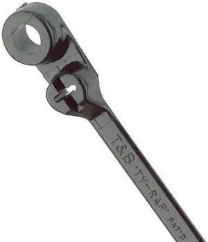 TY-RAP TY35MX Cable Tie, 8 in L, 1-3/4 in Max Bundle Dia., Black, Nylon 6/6, 50