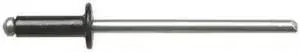 ZORO SELECT 9243PK Blind Rivet, Dome Head, 1/8 in Dia., 1/2 in L, Aluminum