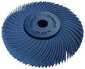 DEDECO 1314 Sunburst Radial Bristle Discs 2 in Curved Tc 6-Ply Blue 400 Grit