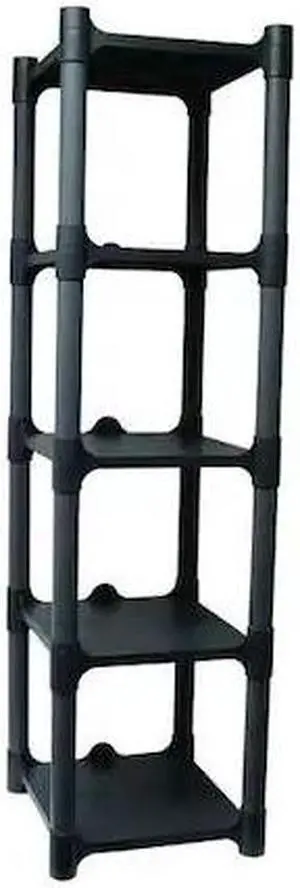 TOUGH GUY 190165 Freestanding Plastic Shelving, Open Style, 15 in D, 13 in W,