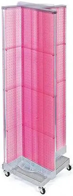 AZAR DISPLAYS 700422-PNK Pinwheel Pegboard Floor Revolving Display Panel