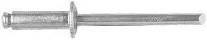 ZORO SELECT 1901PK Blind Rivet, Dome Head, 3/16 in Dia., 17/32 in L, Aluminum
