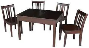 INTERNATIONAL CONCEPTS K15-JT2532L-CC105-4 Rectangle Table with 4 San Remo