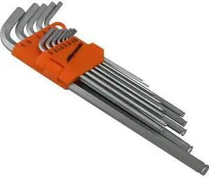 DYNAMIC D043211 Tools 13 Piece SAE Extra Long Hex Key Set, .05" - 3/8"