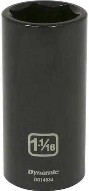 DYNAMIC D014534 1/2" Drive Deep Socket, Black Phosphate, Tools 1/2" Drive 6