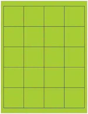 TAPE LOGIC LL172GN Tape Logic Rectangle Laser Labels, 2" x 2", Fluorescent