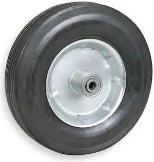 ZORO SELECT 1NWY5 Solid Rubber Wheel,10 in.,350 lb.