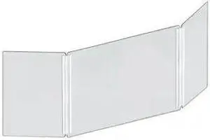 AZAR DISPLAYS 176190-100 Small Tri Fold Clear Acrylic Plexiglass Shield PPE