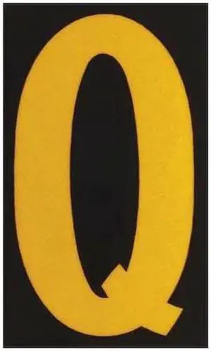 BRADY 5000-Q Reflective Numbers And Letters,Q,PK25