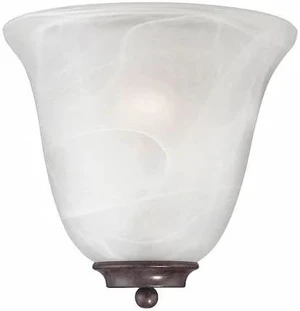 NUVO 60-5374 Empire 1 Light Wall Sconce Old Bronze Alabaster Glass Old Br NUVO 60-5374 Empire 1 Light Wall Sconce Old Bronze Alabaster Glass Old Br