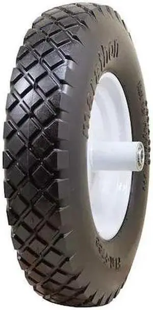 MARASTAR 00047 Flat Free Wheel, Polyurethane, 500lb, White