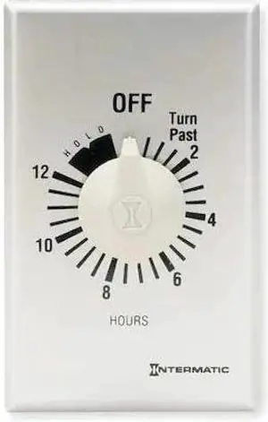 INTERMATIC FF12HHC Timer,Spring Wound