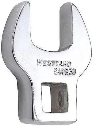 WESTWARD 54PR38 3/8" Drive, SAE 5/8" Crowfoot Socket Wrench, Open End Head,