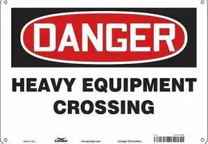 CONDOR 476L06 Safety Sign, 10 in Height, 14 in Width, Aluminum, Horizontal