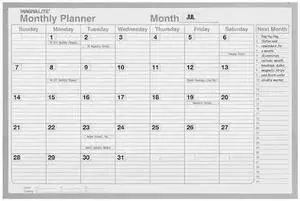 MAGNA VISUAL ML-341 36"x48" Monthly Planning Dry Erase Board Kit
