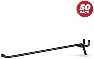 PRESA PS41208-50PK 8 in Black Steel Pegboard Hooks for 1/4 in Pegboards, 50 pcs PRESA PS41208-50PK 8 in Black Steel Pegboard Hooks for 1/4 in Pegboards, 50 pcs