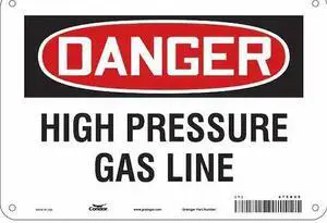 CONDOR 476A98 Chemical Sign, 7 in H, 10 in W, Vertical Rectangle, English,